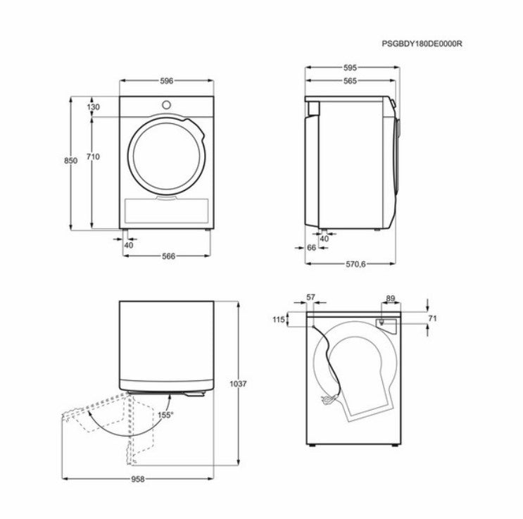 AEG T6DBM720G Lavatherm 6000 series tørketrommel Tørketrommel - Norskombruk.no