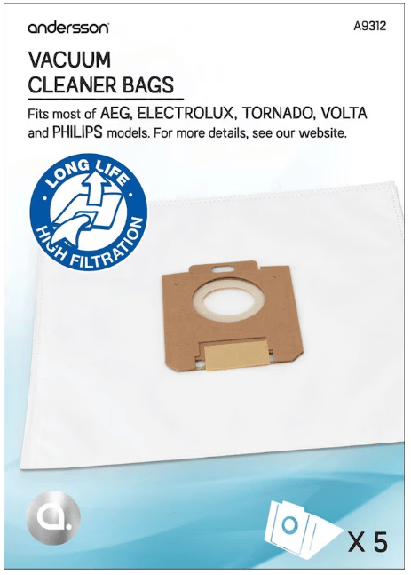 Andersson A9312 Støvsugerpose 5 stk Støvsuger - Norskombruk.no