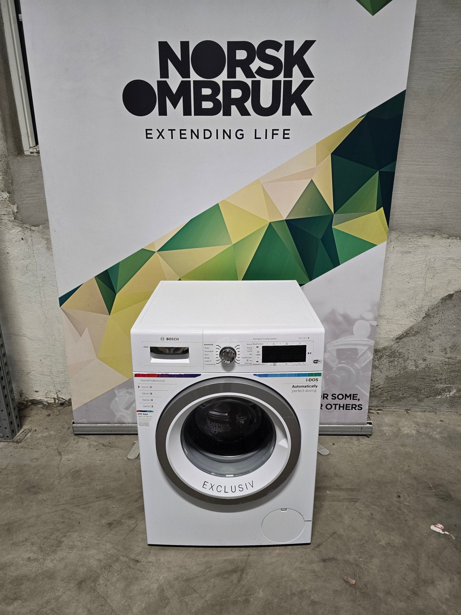 Bosch Serie 8 vaskemaskin WAWH269PSN Vaskemaskin - Norskombruk.no