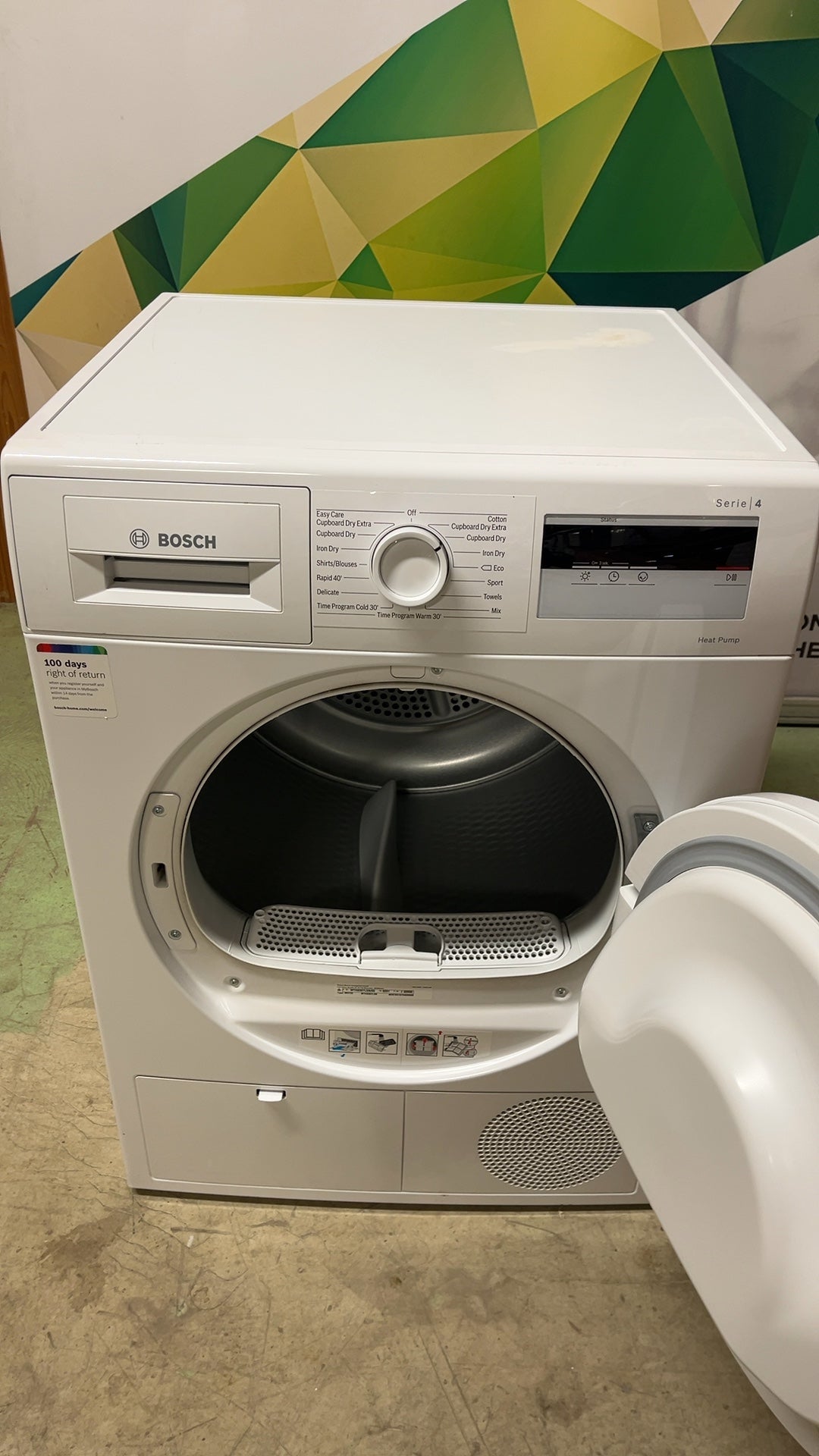 Bosch WTH8307LSN varmepumpetørketrommel tørketrommel - Norskombruk.no