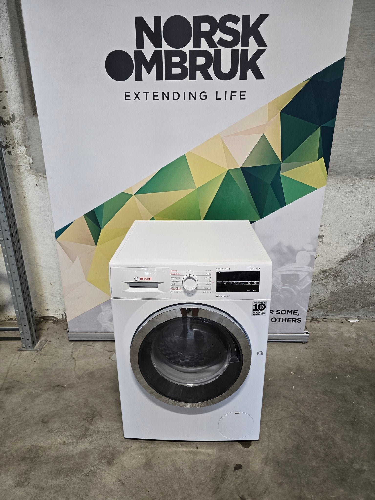 Bosch WVG30443SN vaskemaskin med tørketrommel Vask&tørk - Norskombruk.no