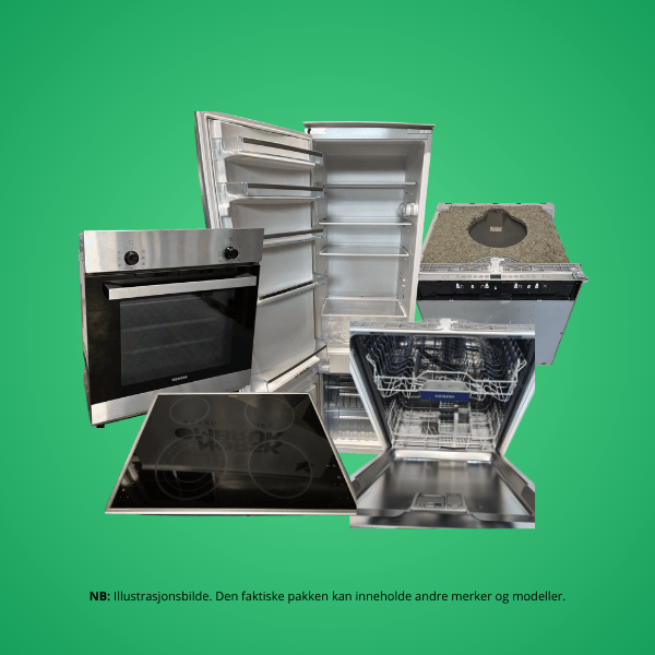 Bygg din egen integrerte hvitevarepakke - 4 Produkter Hvitevarer - Norskombruk.no