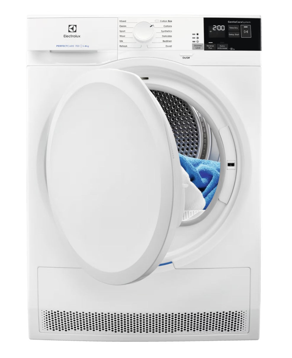 Electrolux PerfectCare 700 tørketrommel EW7H528S3 Varmepumpetørketrommel - Norskombruk.no