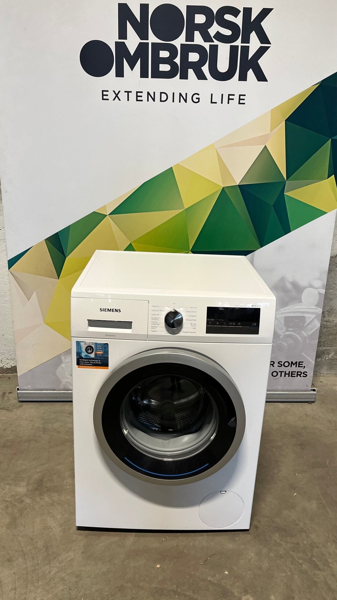 Siemens Vaskemaskin iQ300 WM14N1B8DN Vaskemaskin - Norskombruk.no