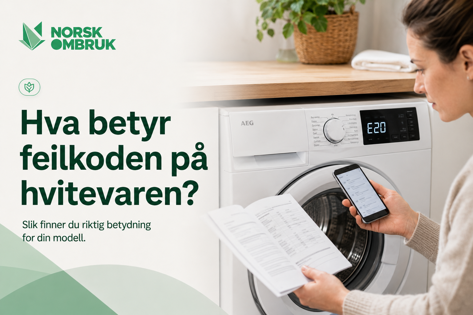 Hva betyr feilkoden på hvitevaren?