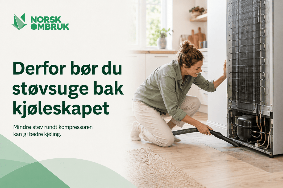 Derfor bør du støvsuge bak kjøleskapet - Norskombruk.no