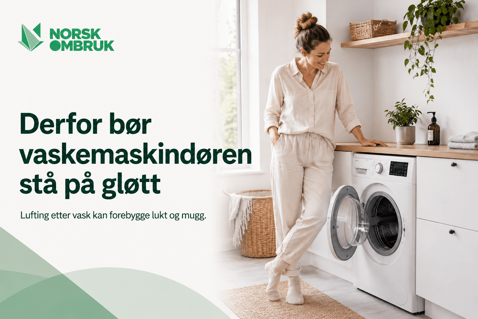 Derfor bør vaskemaskindøren stå på gløtt - Norskombruk.no