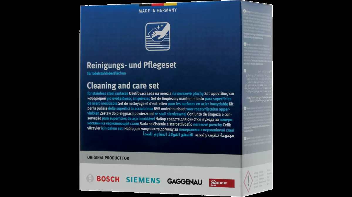 Rustfritt stål rengjøringsmiddel Bosch Siemens