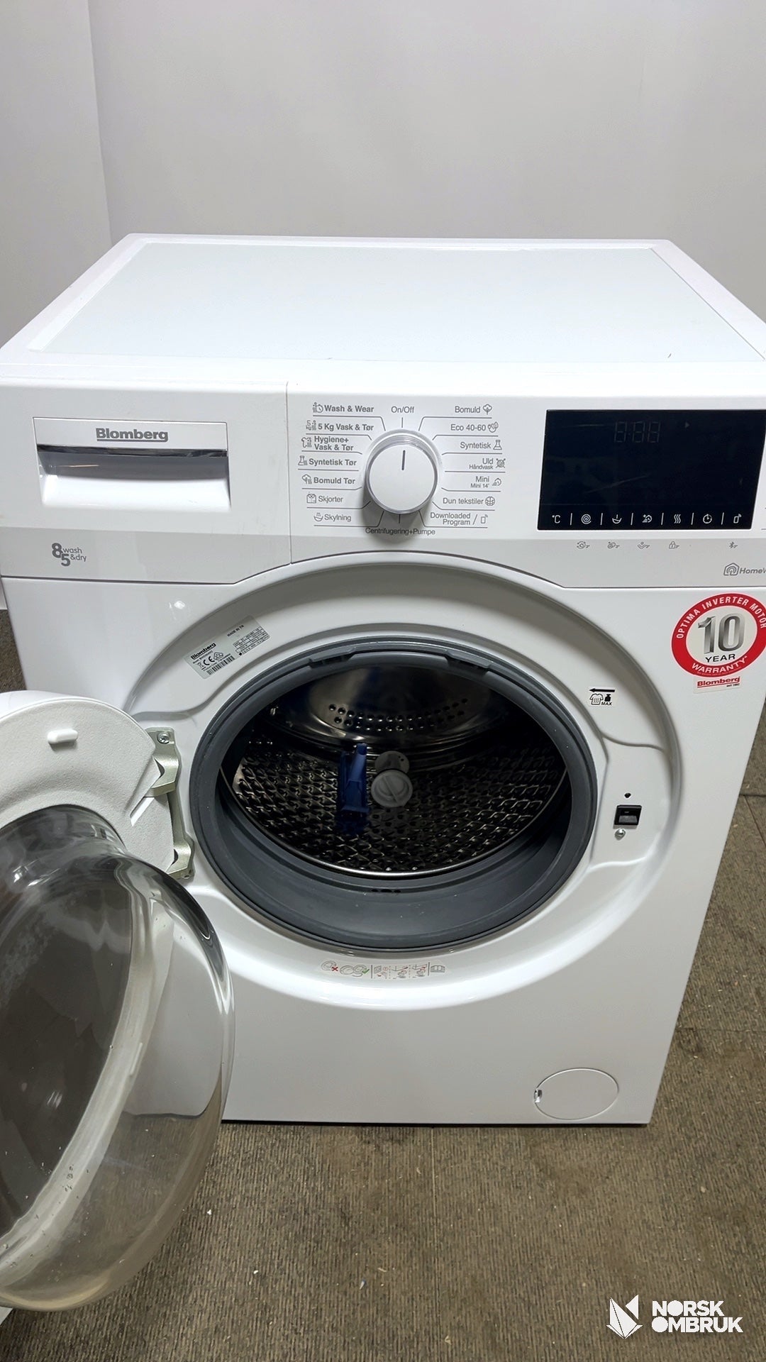 Blomberg BWD384W2 kombinert vask/tørk Vask&tørk - Norskombruk.no