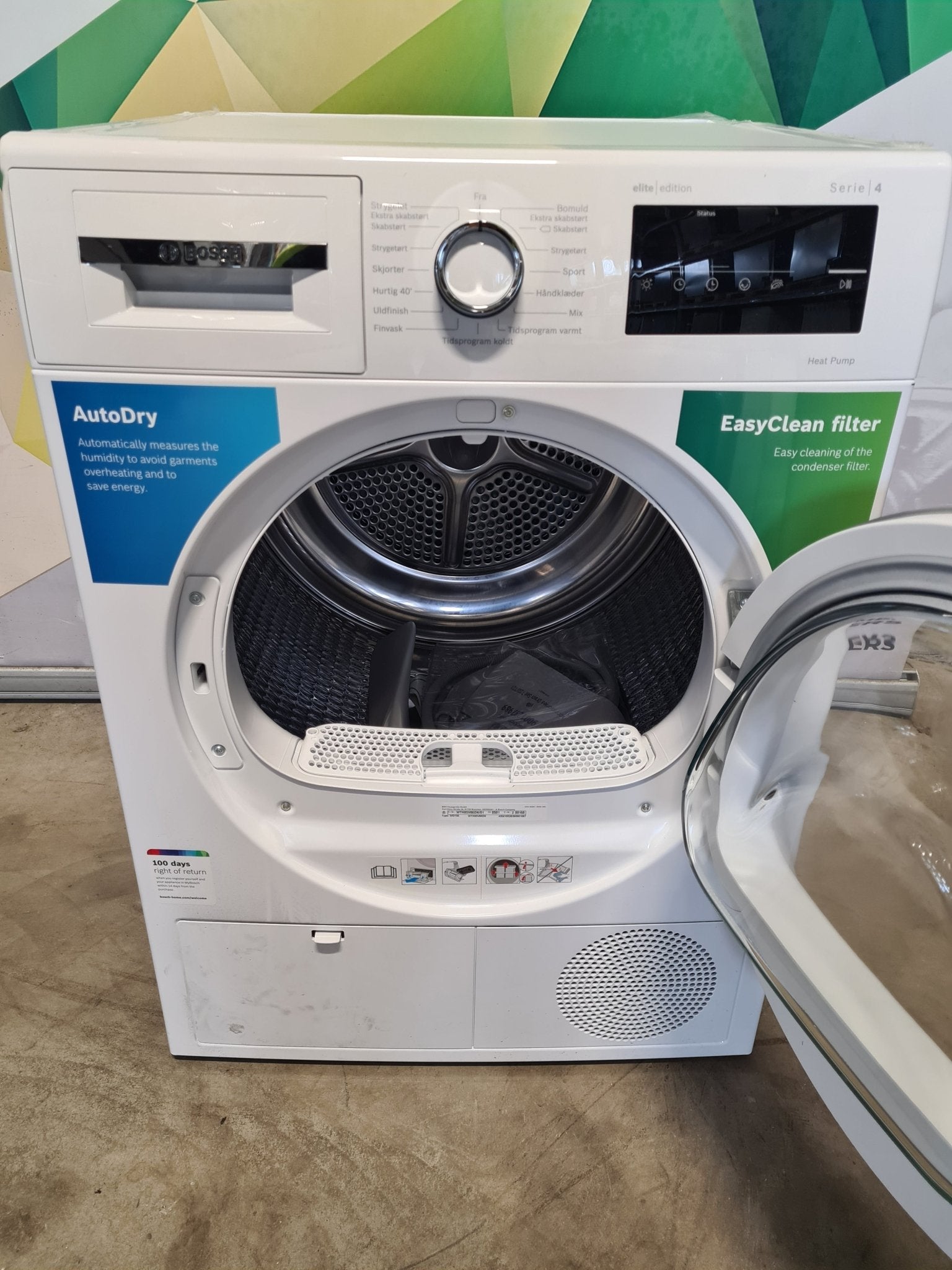 Bosch varmepumpetørketrommel WTH85V86DN Tørketrommel - Norskombruk.no