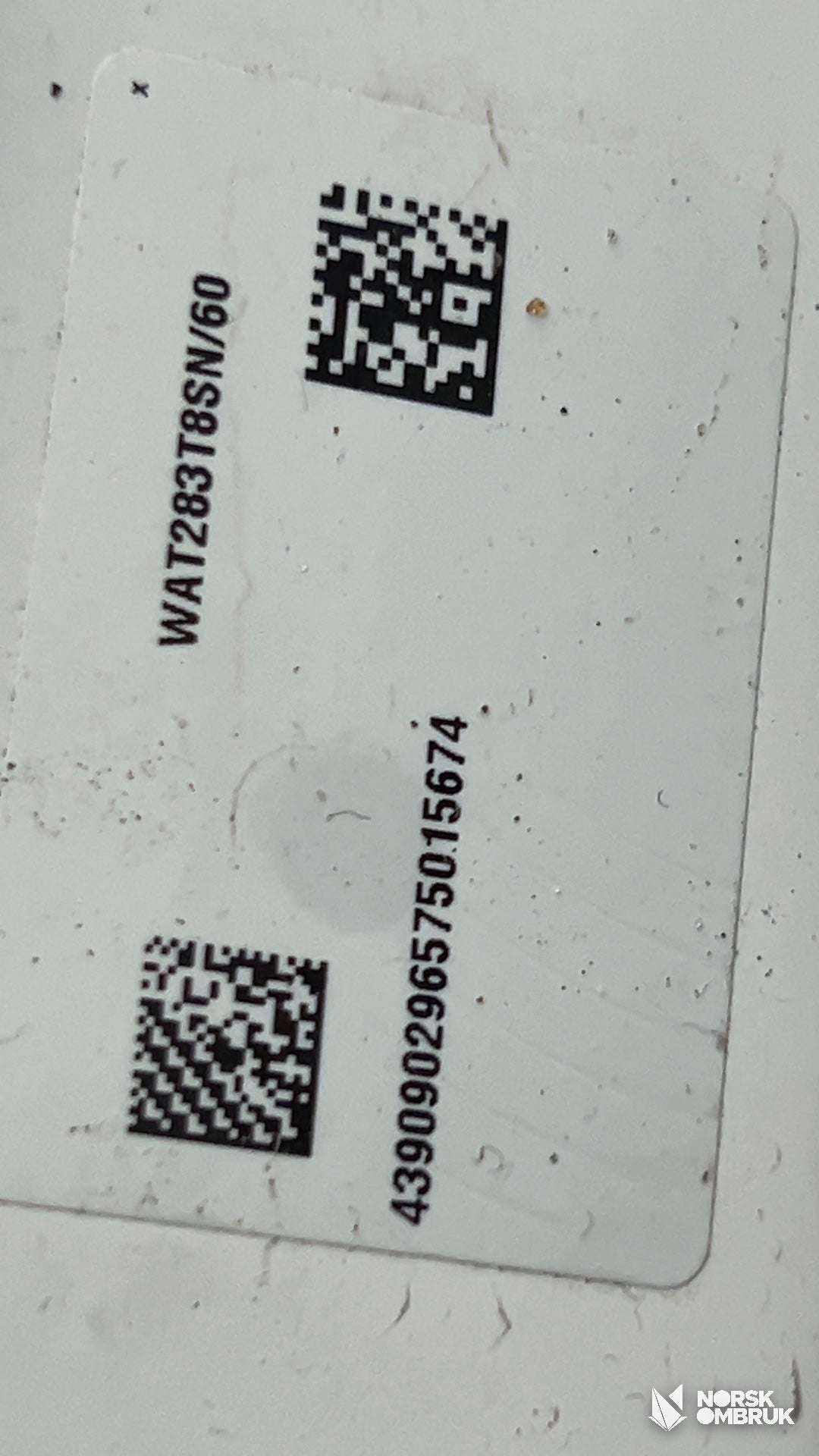 Bosch WAT283T8SN vaskemaskin Vaskemaskin - Norskombruk.no