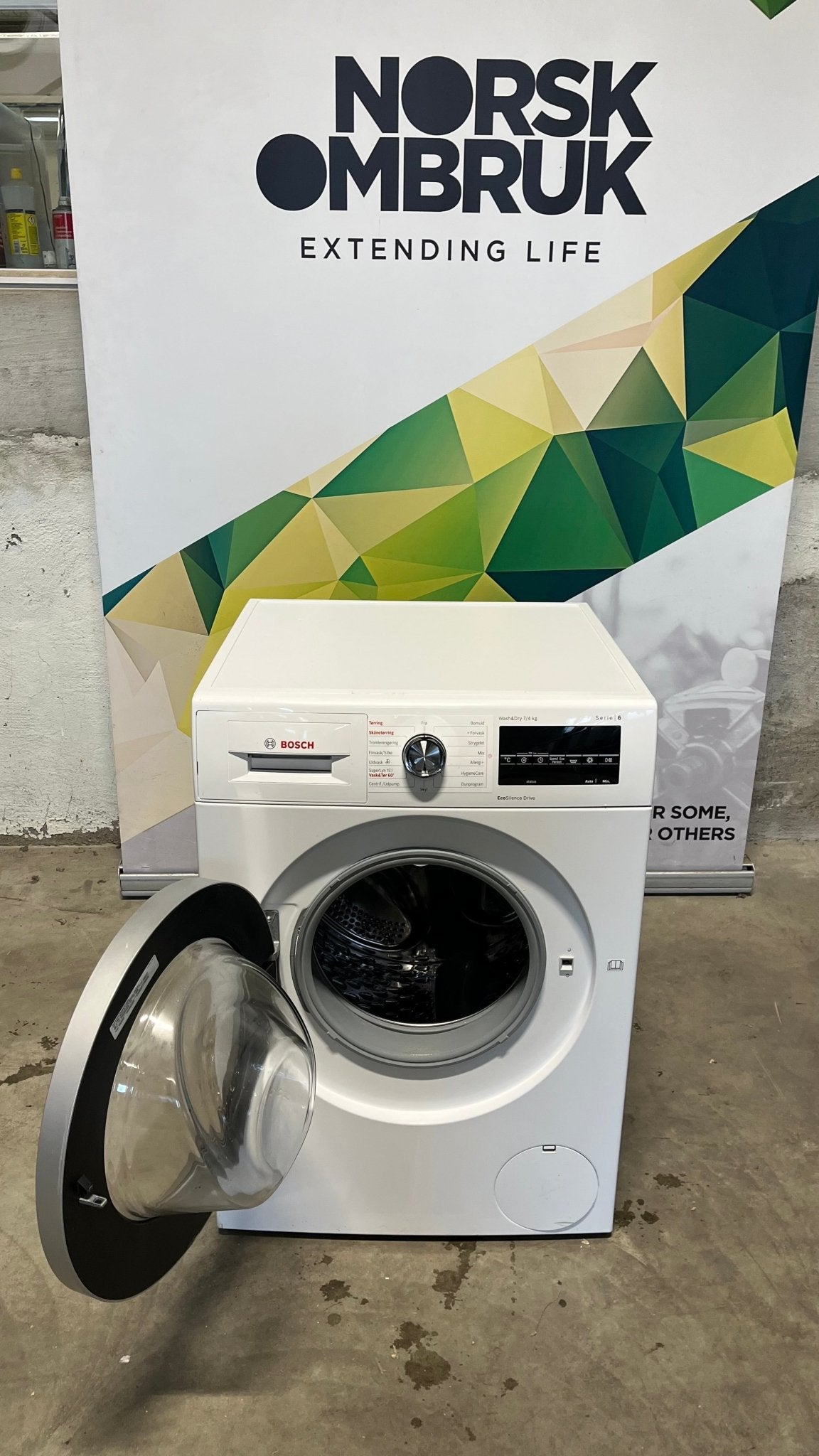 Bosch WVG30444SN vaskemaskin med tørketrommel Vask&tørk - Norskombruk.no