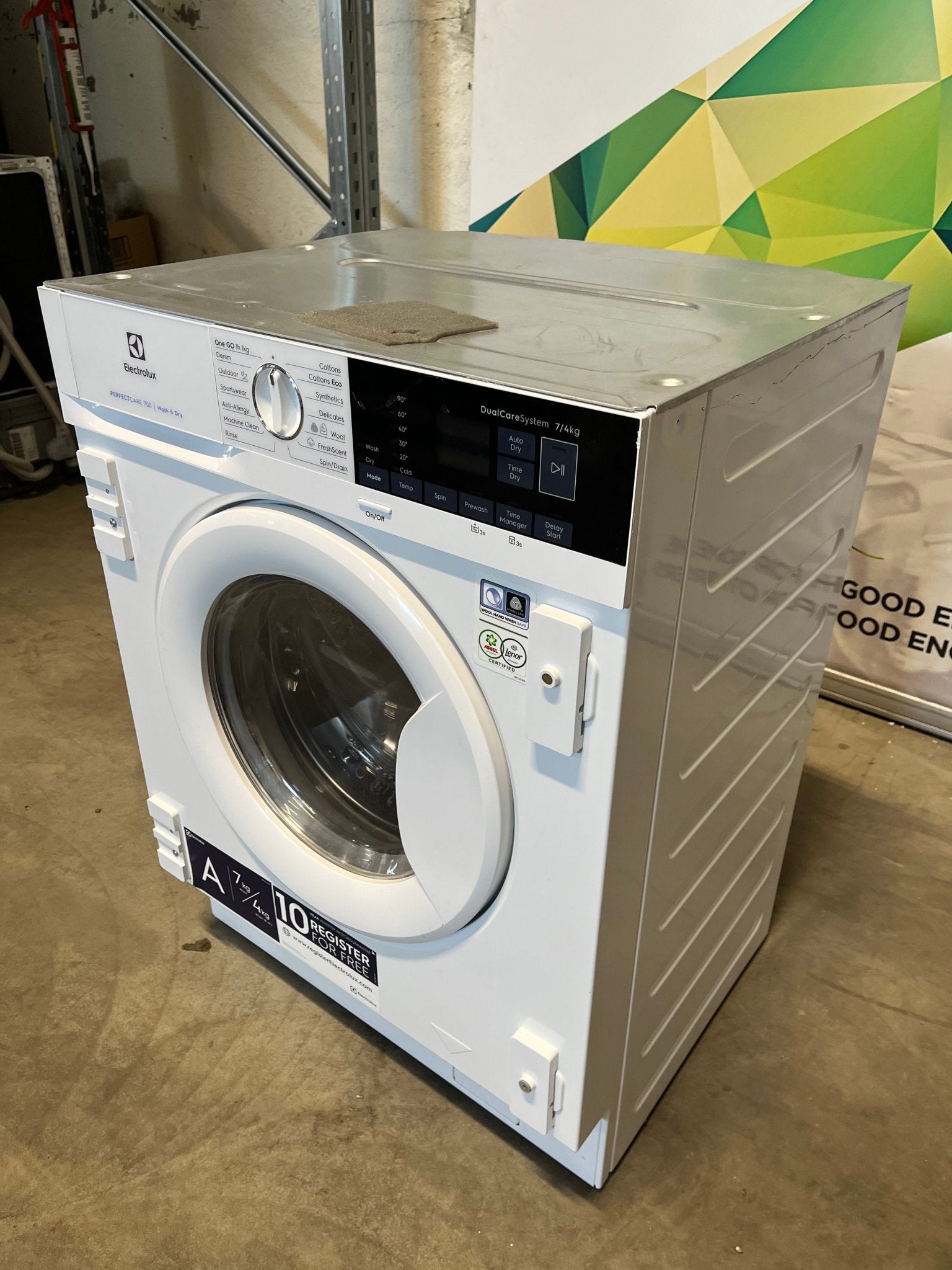 Electrolux Integrert vask/tørk EW7F5247A4 Vask&tørk - Norskombruk.no