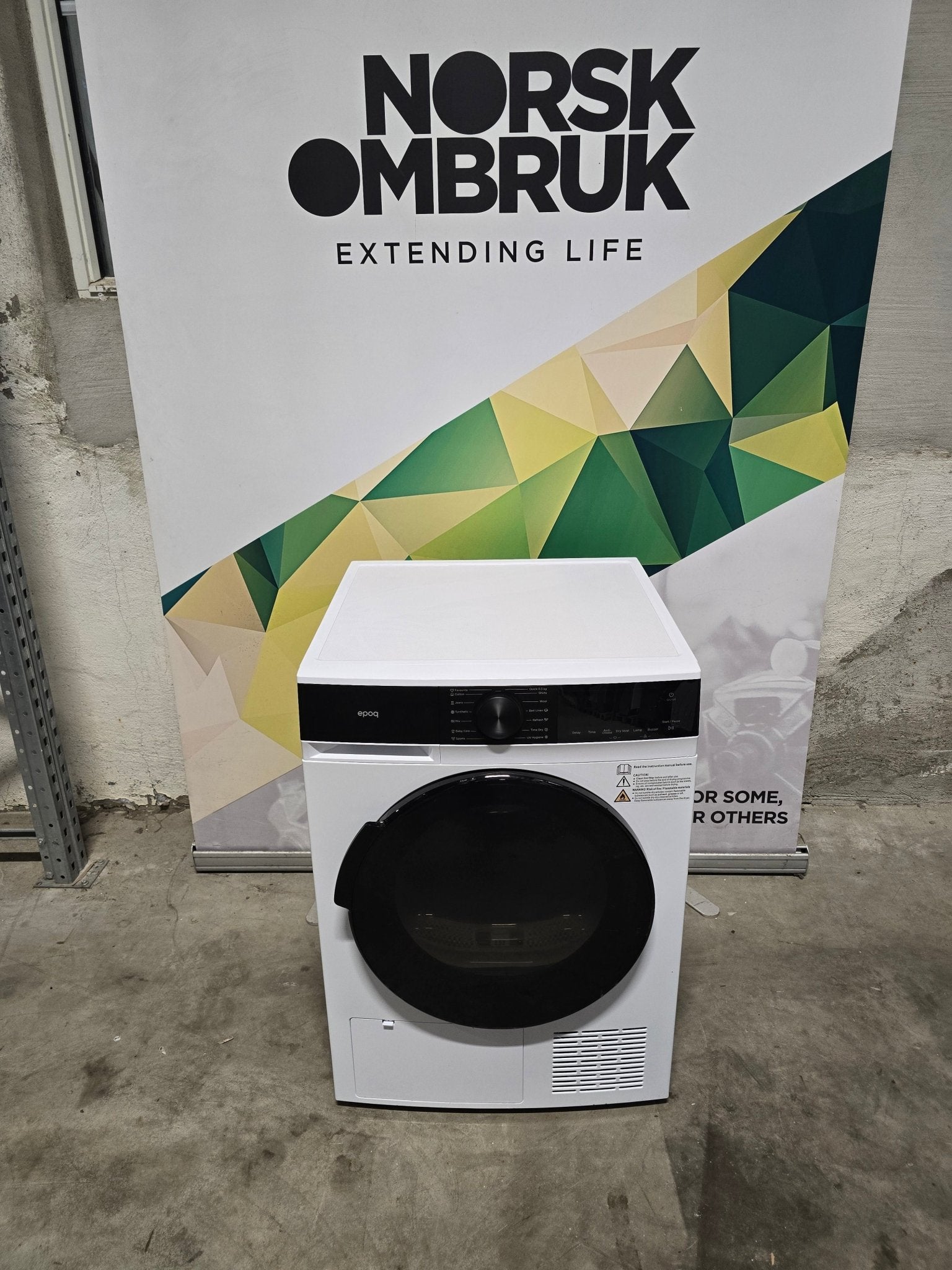Epoq EHP9W23 – Varmepumpetørketrommel Tørketrommel - Norskombruk.no