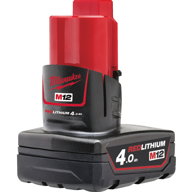 Milwaukee M12 B4 12V 4,0Ah REDLITHIUM Li-ion batteri 4932430065