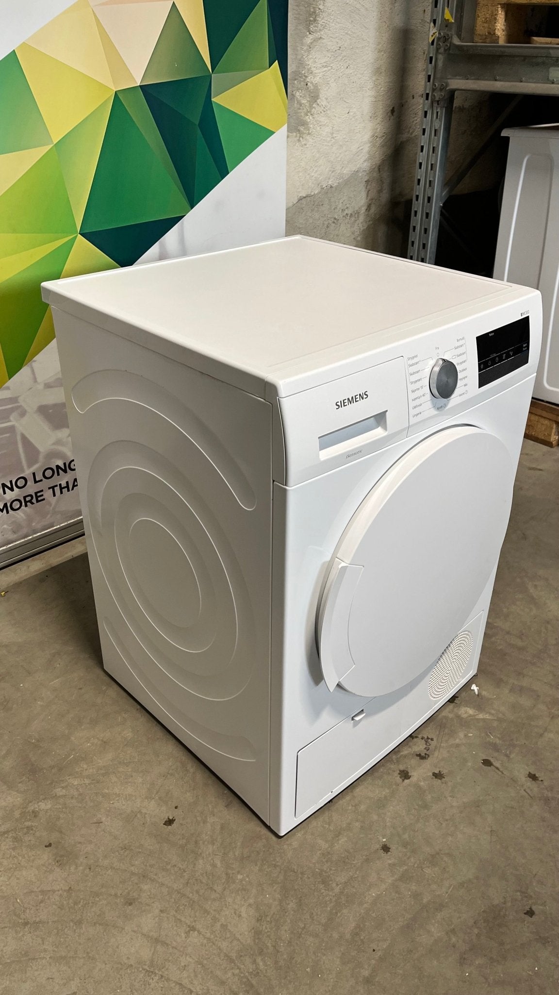 Siemens iQ300 tørketrommel WT43N2L7DN Tørketrommel - Norskombruk.no