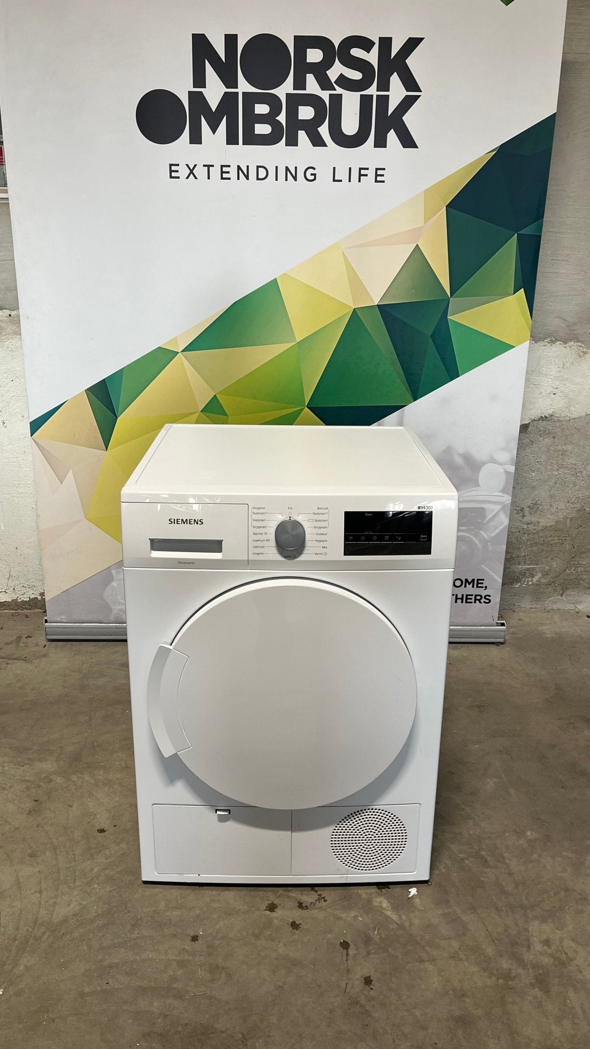 Siemens iQ300 tørketrommel WT43N2L7DN Tørketrommel - Norskombruk.no