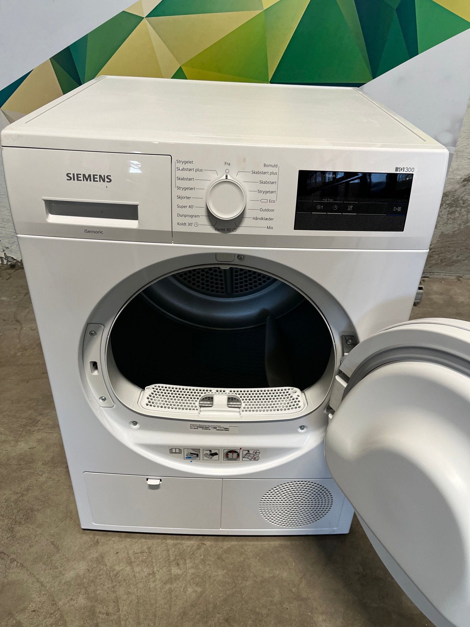 Siemens iQ300 WT43H07LDN Varmepumpetørketrommel Tørketrommel - Norskombruk.no