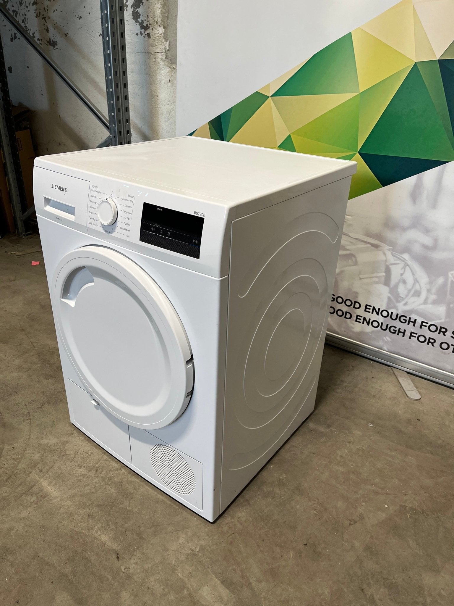 Siemens iQ300 WT43H07LDN Varmepumpetørketrommel Tørketrommel - Norskombruk.no
