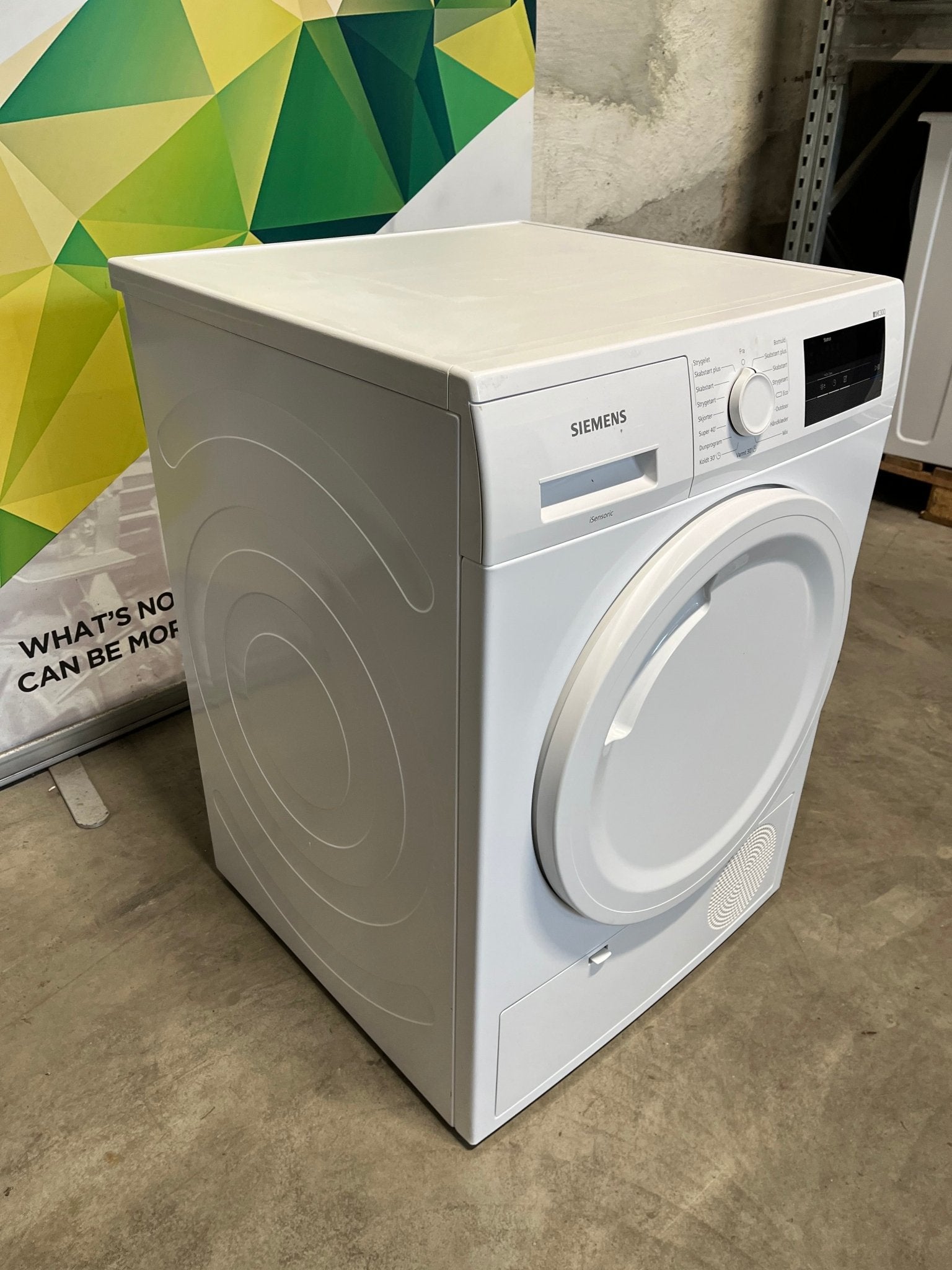Siemens iQ300 WT43H07LDN Varmepumpetørketrommel Tørketrommel - Norskombruk.no