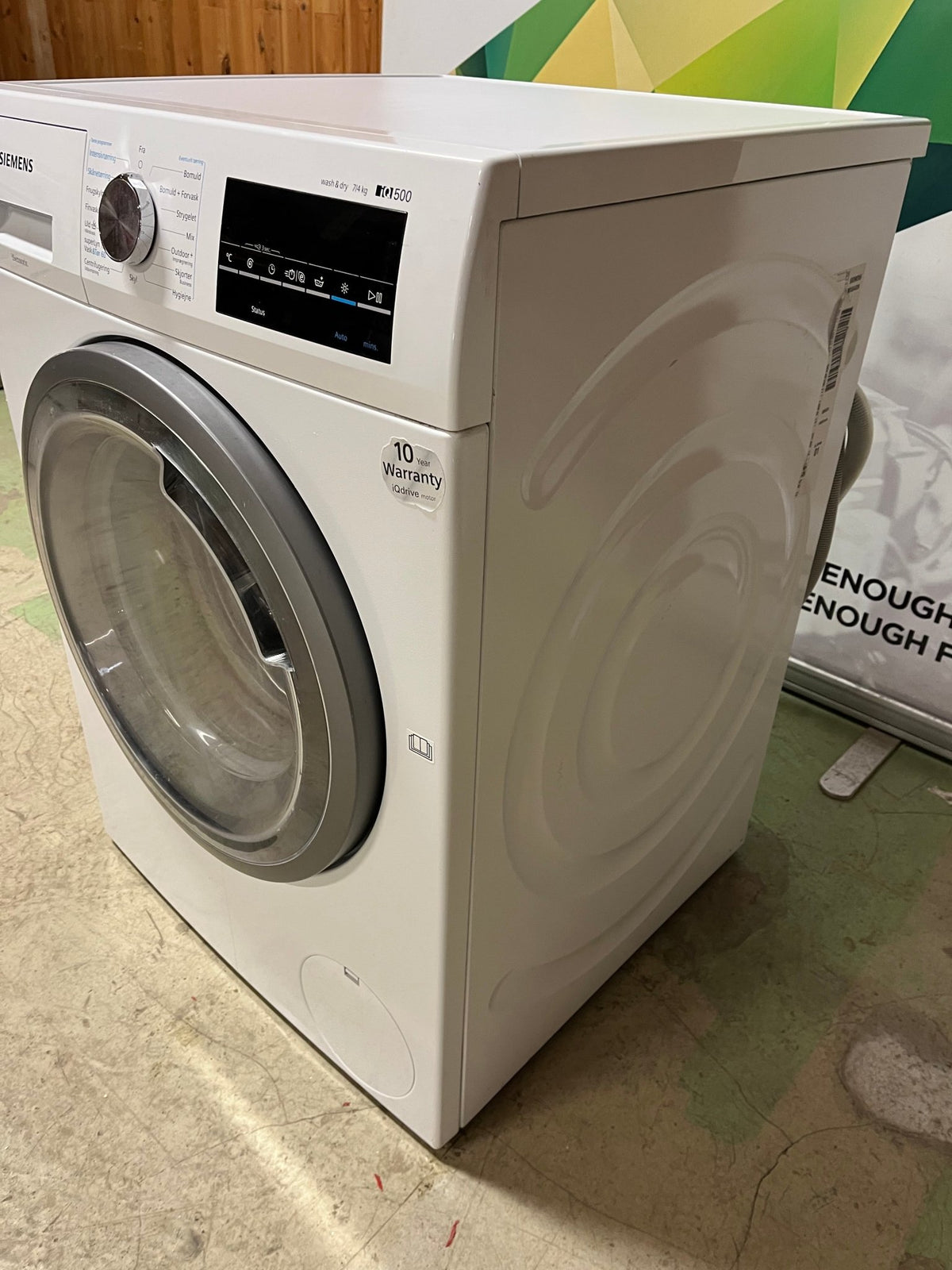 Siemens iQ500 Kombinert vask & tørk WD15G442DN Vaskemaskin + tørketrommel - Norskombruk.no