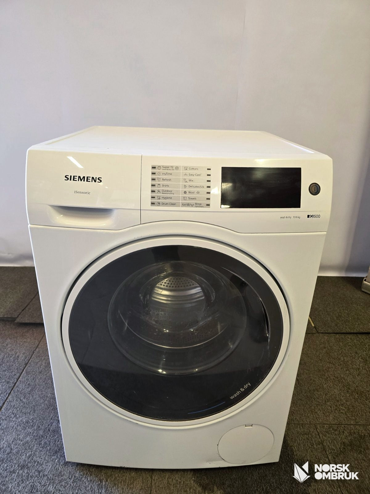 Siemens WD14U501DN kombi vaskemaskin/tørketrommel Vask&tørk - Norskombruk.no