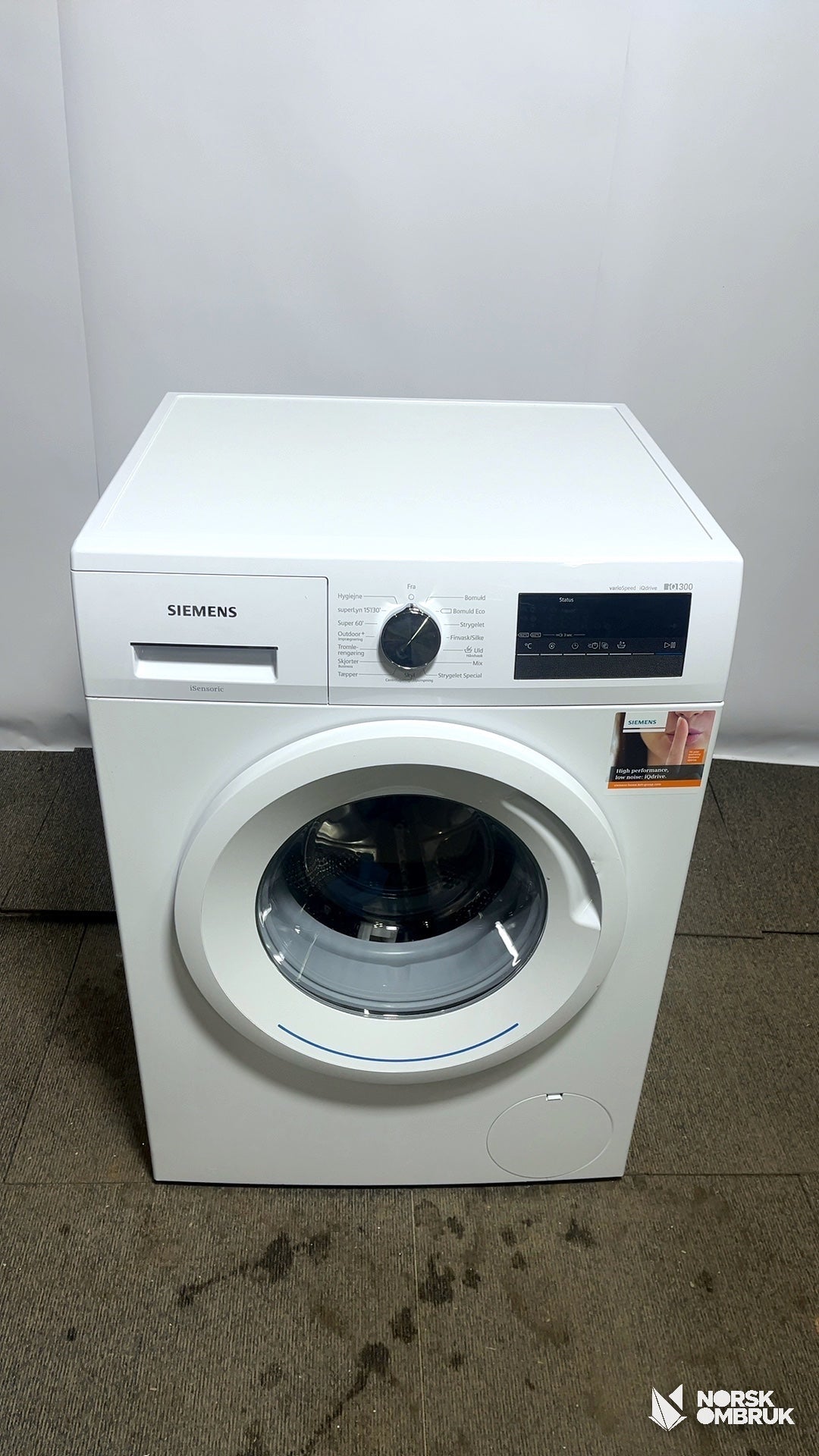 Siemens WM14N1B8DN vaskemaskin Vaskemaskin - Norskombruk.no