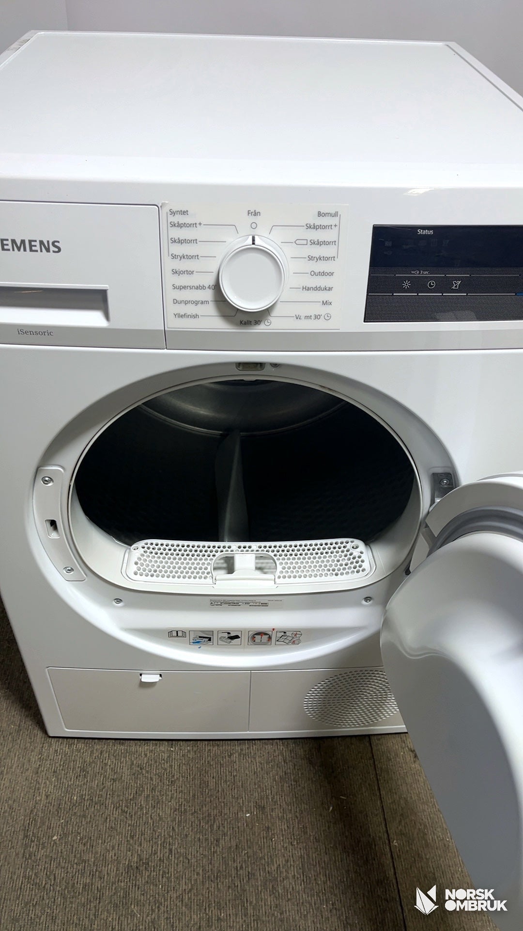 Siemens WT43H007DN tørketrommel Tørketrommel - Norskombruk.no