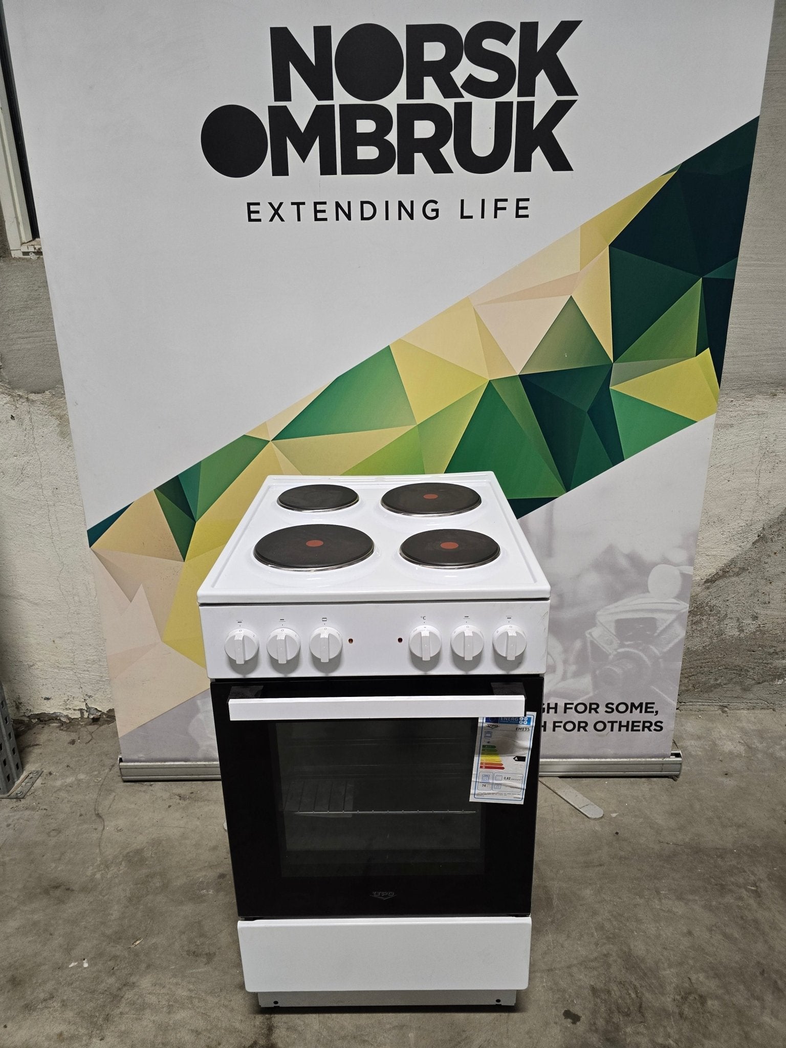 UPO EH135 – Klassisk frittstående komfyr Platekomfyr - Norskombruk.no