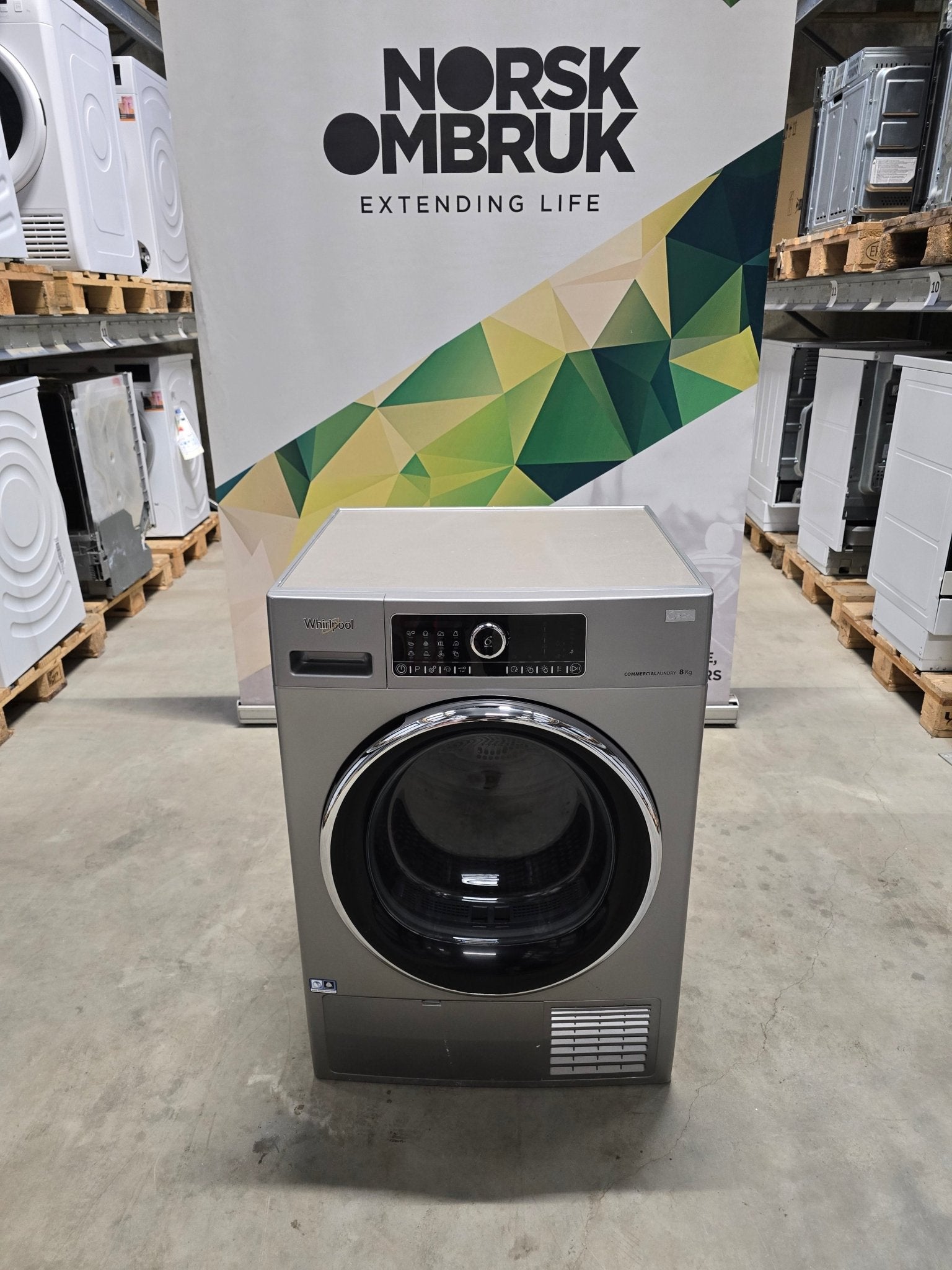 Whirlpool AWZ 8HPS/PRO – Profesjonell tørketrommel Varmepumpetørketrommel - Norskombruk.no