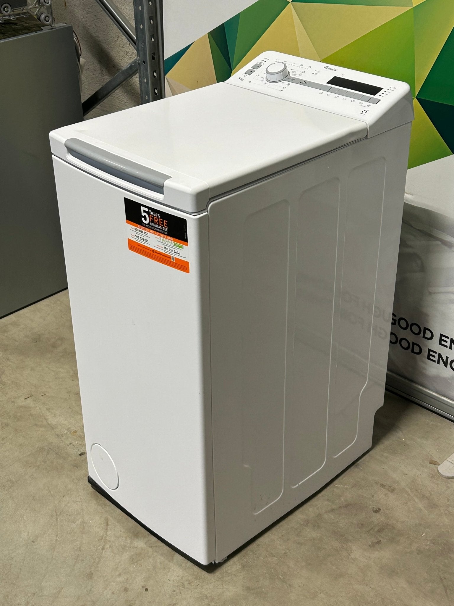 Whirlpool toppmatet Vaskemaskin TDLR 70210 Toppmatet Vaskemaskin - Norskombruk.no