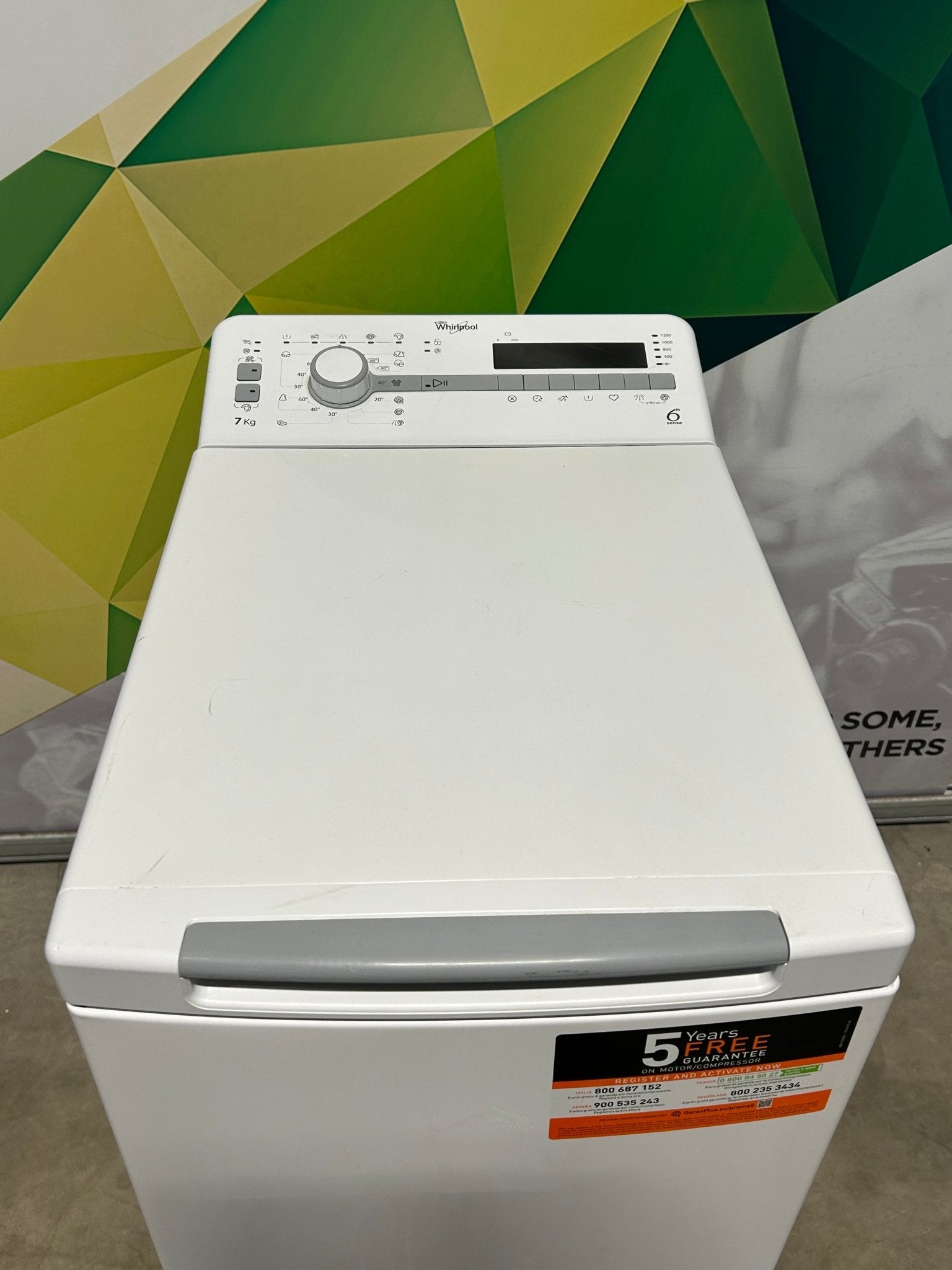Whirlpool toppmatet Vaskemaskin TDLR 70210 Toppmatet Vaskemaskin - Norskombruk.no