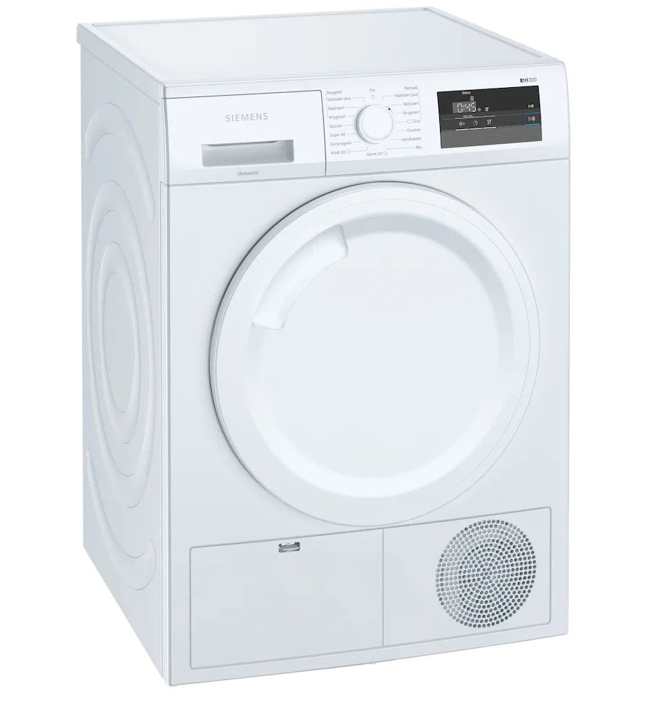 Siemens iQ300 WT43H07LDN Varmepumpetørketrommel Tørketrommel - Norskombruk.no